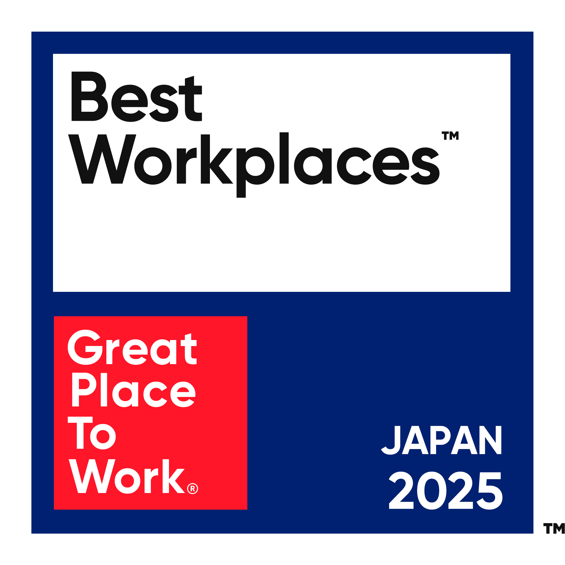2025 Badge Meilleur Lieu de Travail Japon