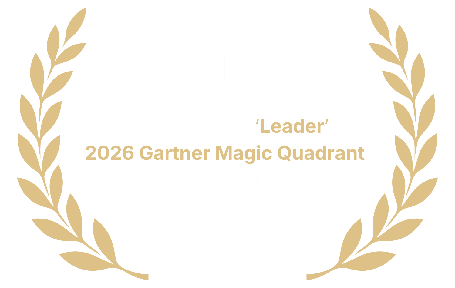 Logo blanc de reconnaissance Gartner