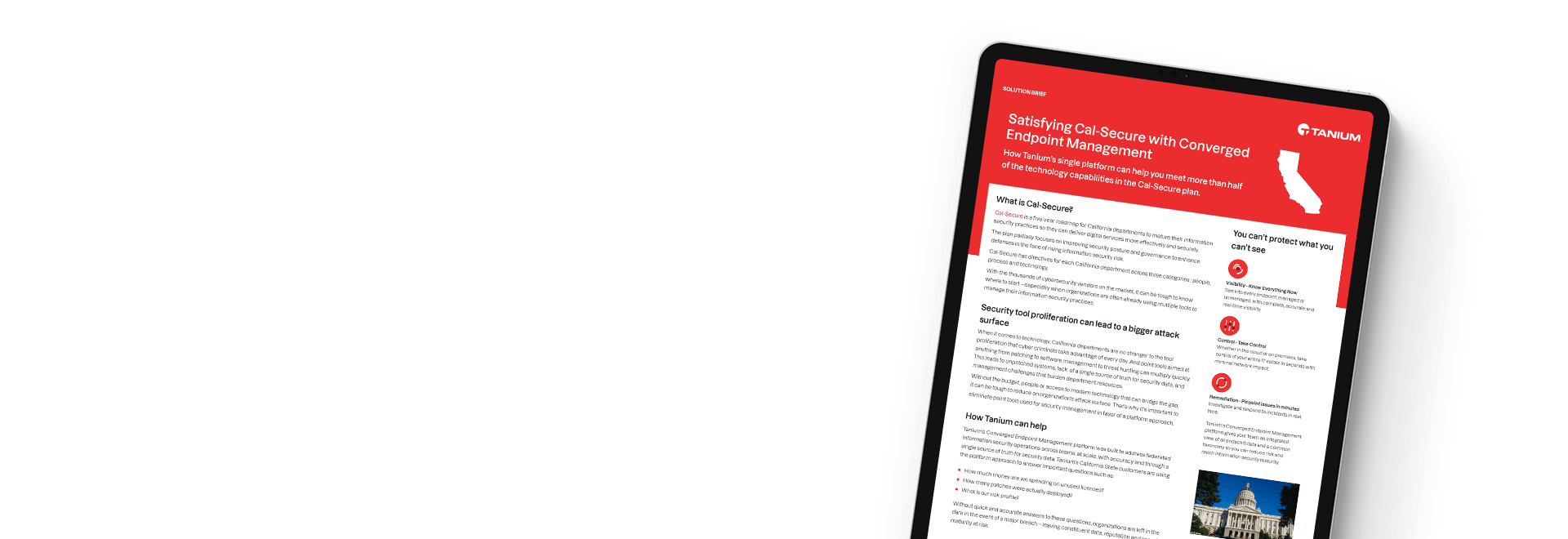 Aperçu du document de la solution « Satisfaire Cal-Secure avec Converged Endpoint Management »
