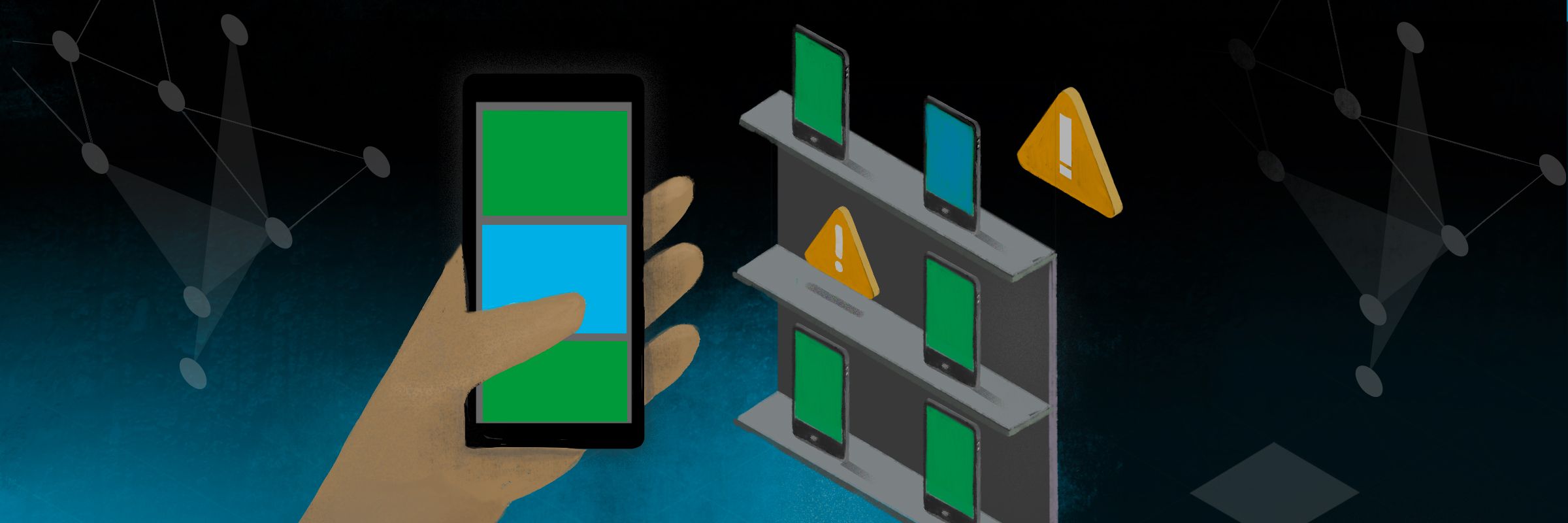 Illustration d’une application mobile avec infrastructure cloud et fonctionnalités de sécurité