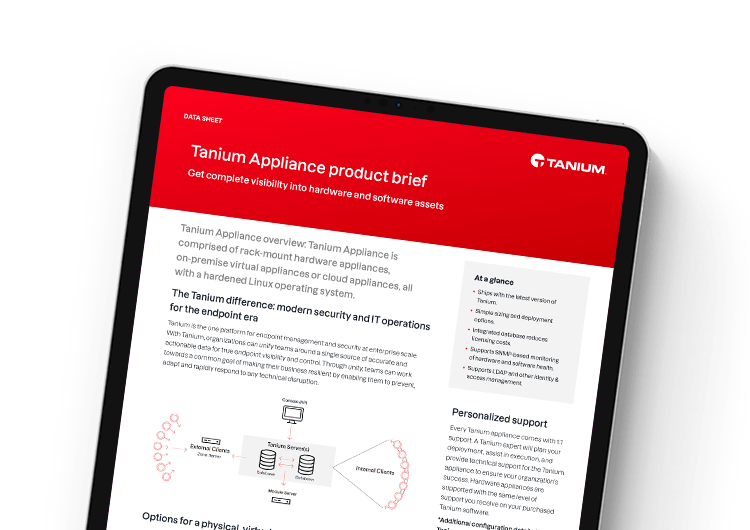 Fiche produit de Tanium Infrastructure