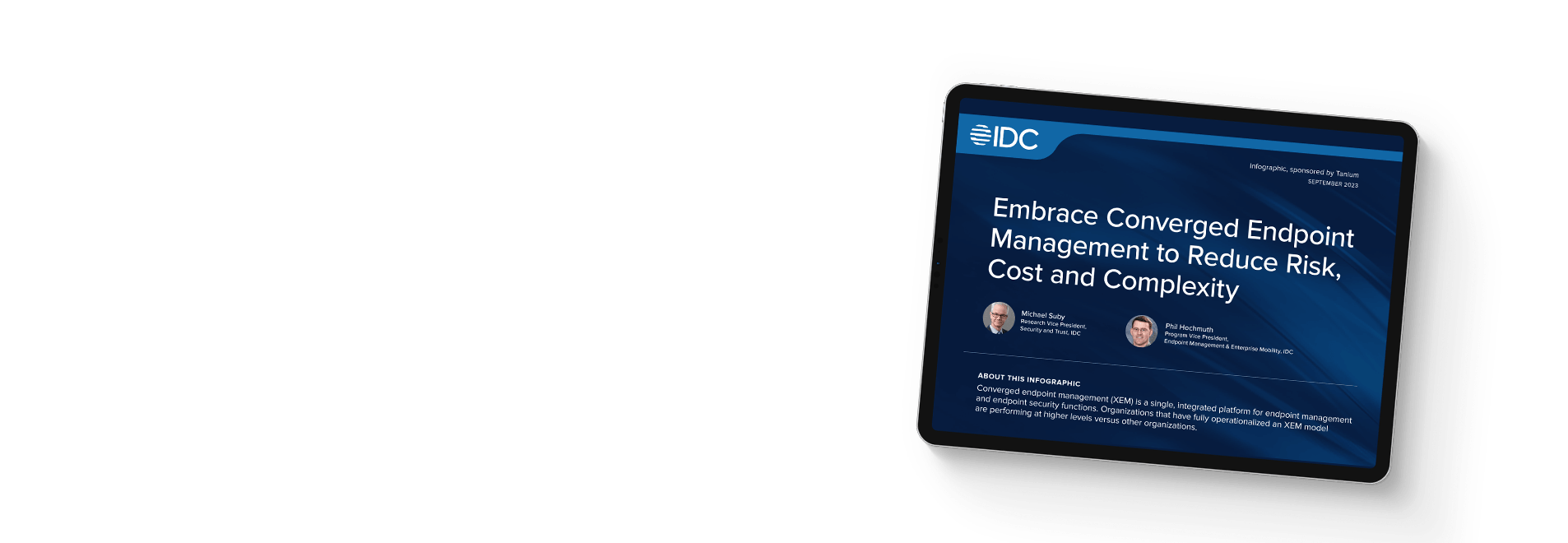 Infographie IDC sur la gestion des endpoints convergents parrainée par Tanium