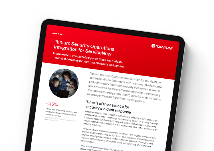 image présentée sur mobile. Opérations de sécurité pour ServiceNow