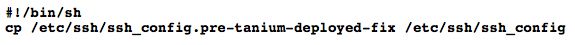 Commande de script Shell pour restaurer la sauvegarde de la configuration SSH
