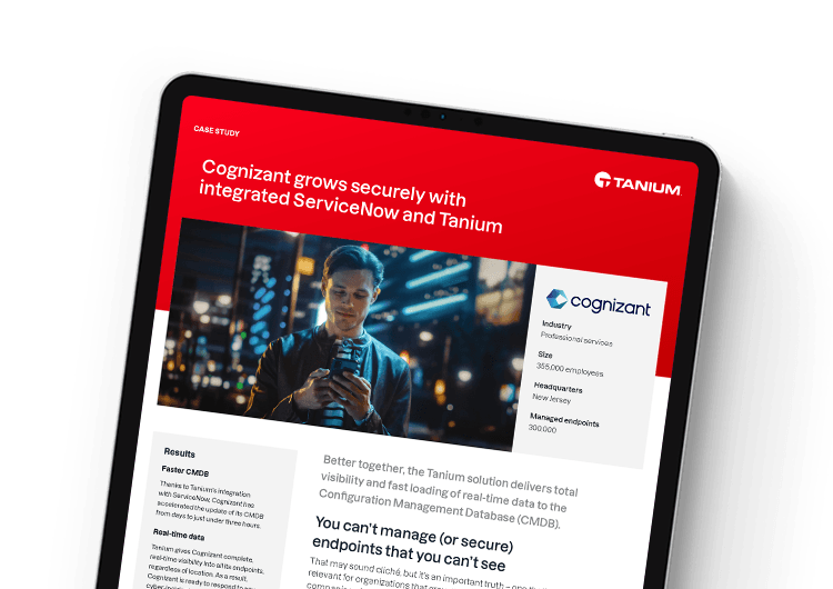 image présentée sur mobile. Étude de cas Cognizant