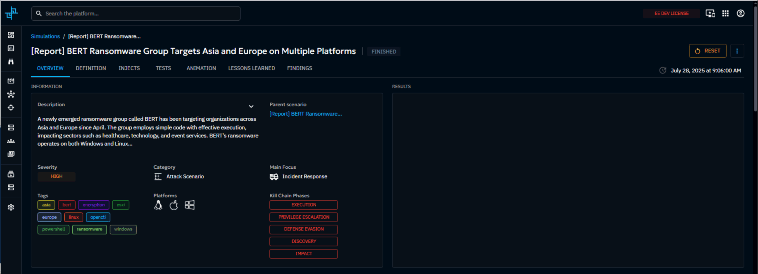 Figure 3 : OpenBAS permet aux utilisateurs de prendre des rapports sur les menaces auprès d’OpenCTI et de créer des simulations d’attaque en fonction des modèles d’attaque identifiés dans Threat Intelligence