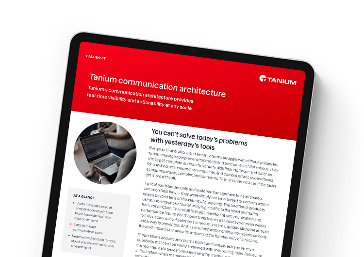 image en vedette mobile : fiche technique de l’architecture Tanium
