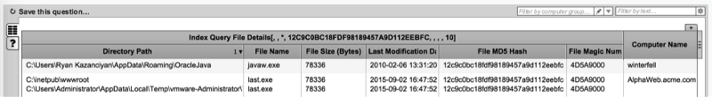 Capture d’écran de l’interface de code avec les données techniques