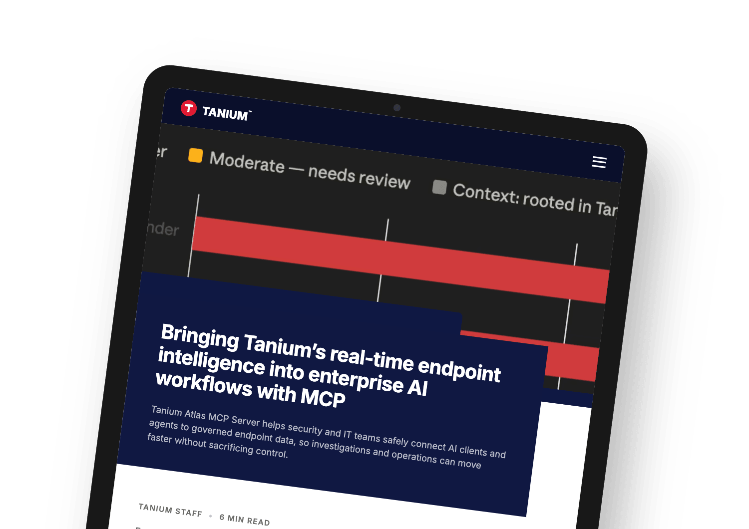 Image mobile en vedette : Tanium Endpoint Management pour la fiche technique OT