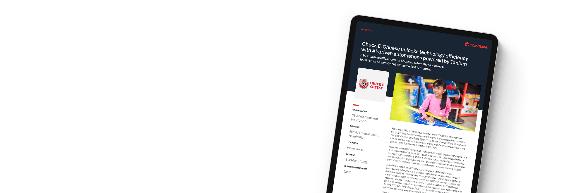 Chuck E. Cheese libère l’efficacité technologique grâce à une étude de cas sur les automatisations basées sur l’IA sur tablette