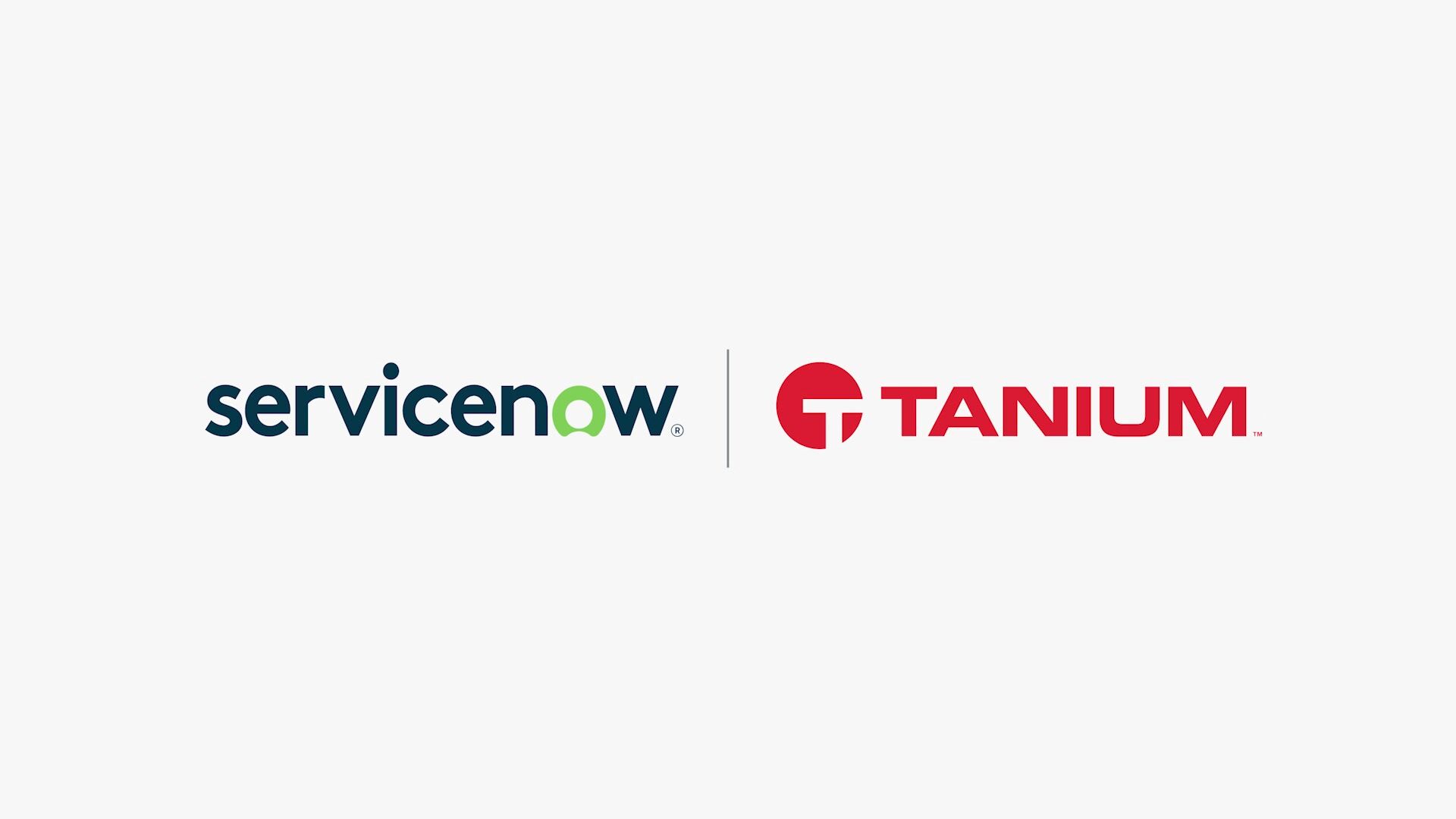 Verrouillage des logos Tanium et ServiceNow