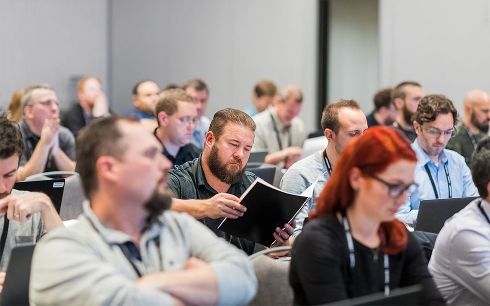 Contacts lors de la session de laboratoire technique CONVERGE 2019 avec ordinateurs portables