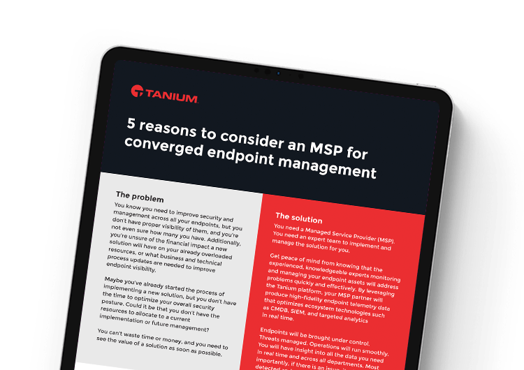 5 raisons d’envisager un MSP pour la gestion convergente des endpoints