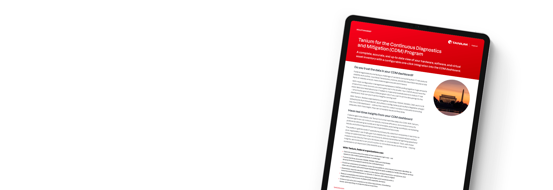 Présentation de la solution du programme CDM de Tanium pour les diagnostics continus et l’atténuation