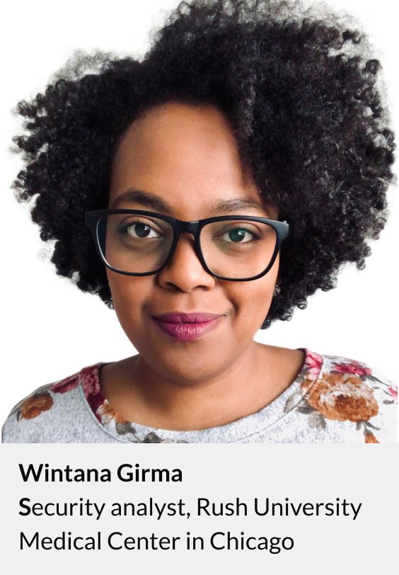 Portrait de Wintana Girma, analyste en sécurité au Rush University Medical Center de Chicago