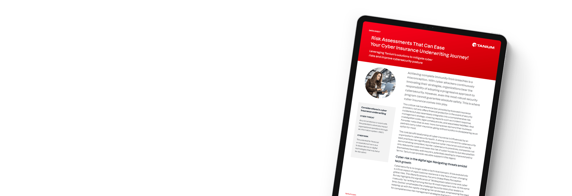 Évaluations des risques pour la souscription de cyber-assurances avec Tanium