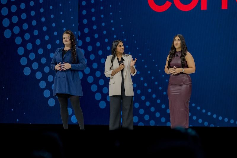 Image de la directrice principale de la sécurité et de la recherche en conception de produits Tanium Melissa Bischoping, vice-présidente de Tanium pour l’IA Harman Kaur, et de la directrice principale de la gestion des produits Tanium Stephanie Aceves