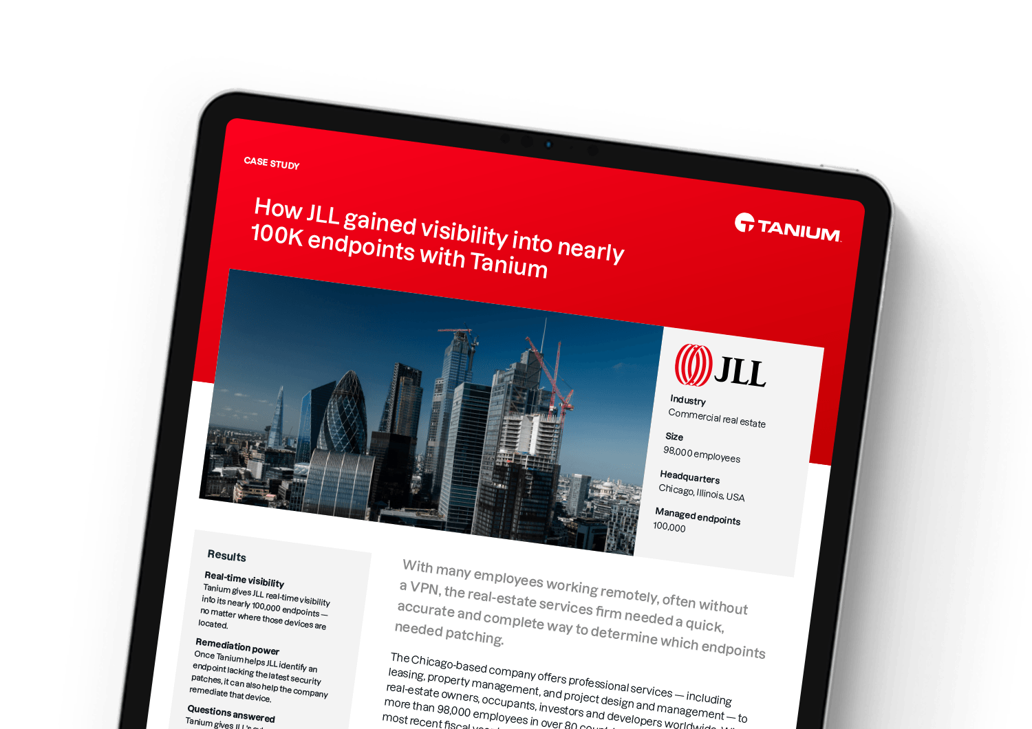 Comment JLL a gagné en visibilité sur près de 100K endpoints avec Tanium