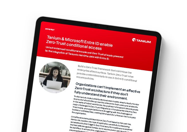 image présentée sur mobile. Datasheet Zero Trust d’Entra ID