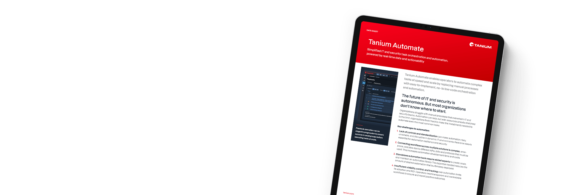 Feuille de données Tanium Automate pour l’automatisation et l’orchestration de la sécurité