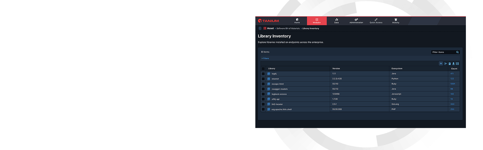 Arrière-plan Hero avec interface de tableau de bord d’inventaire de bibliothèque
