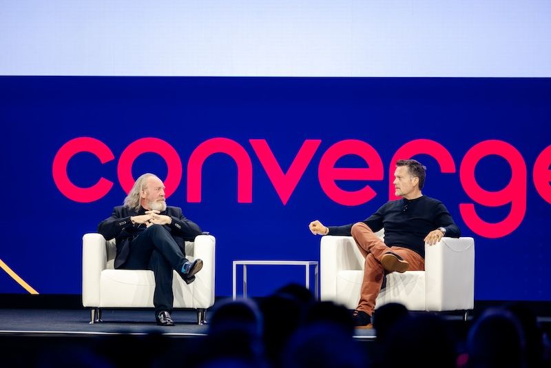 Converge 2025 Matt Quinn, directeur technique de Tanium, et Microsoft Corporate VP, Security Platform et AI Shawn Bice