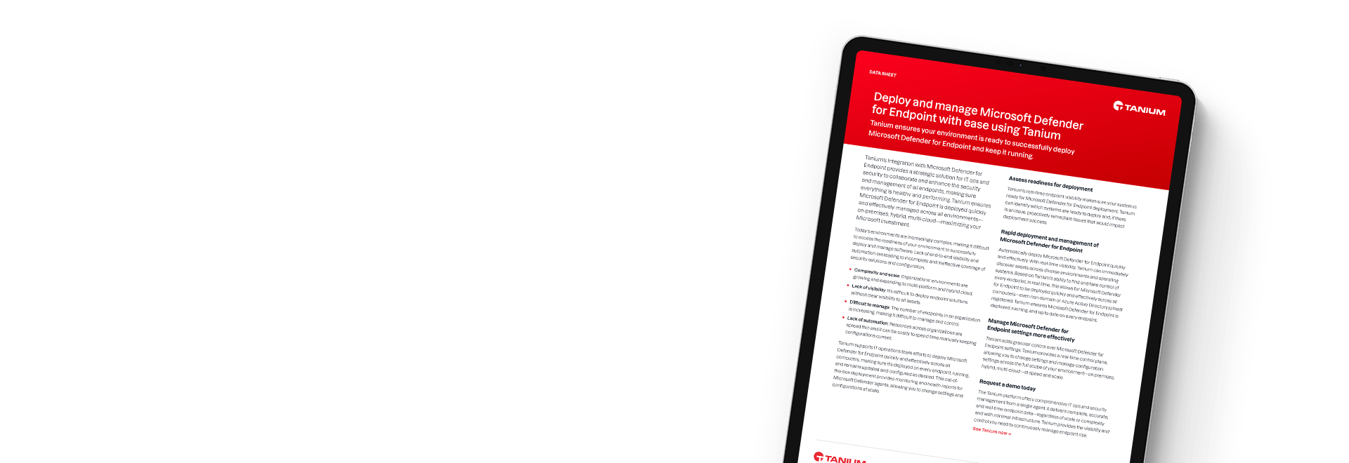 Fiche technique pour l’intégration de Microsoft Defender for Endpoint à Tanium