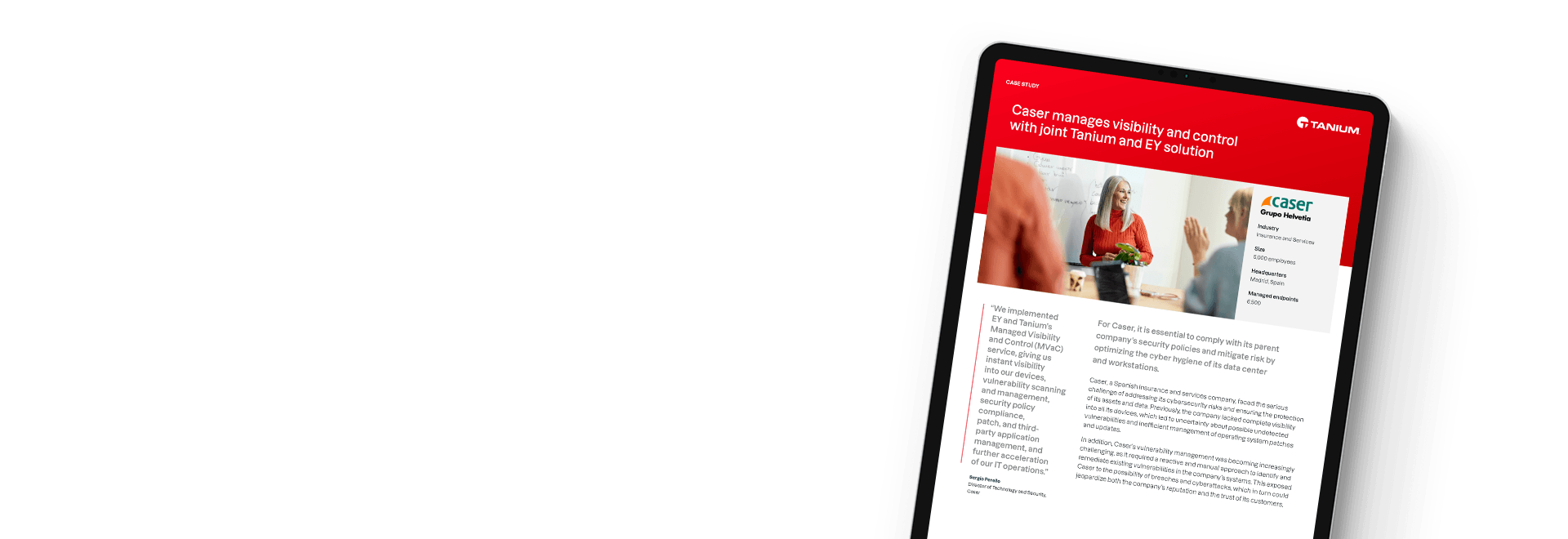 Étude de cas de cas sur la visibilité et le contrôle avec Tanium et EY