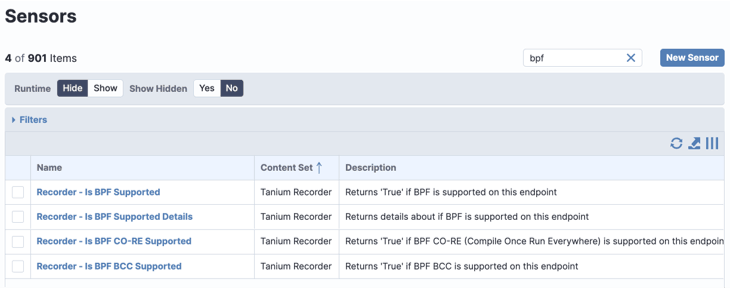 Capture d’écran : le module Threat Response peut désormais prendre en charge le filtre de paquets Berkeley étendu ou eBPF, offrant ainsi un moyen protégé d’utiliser le noyau Linux