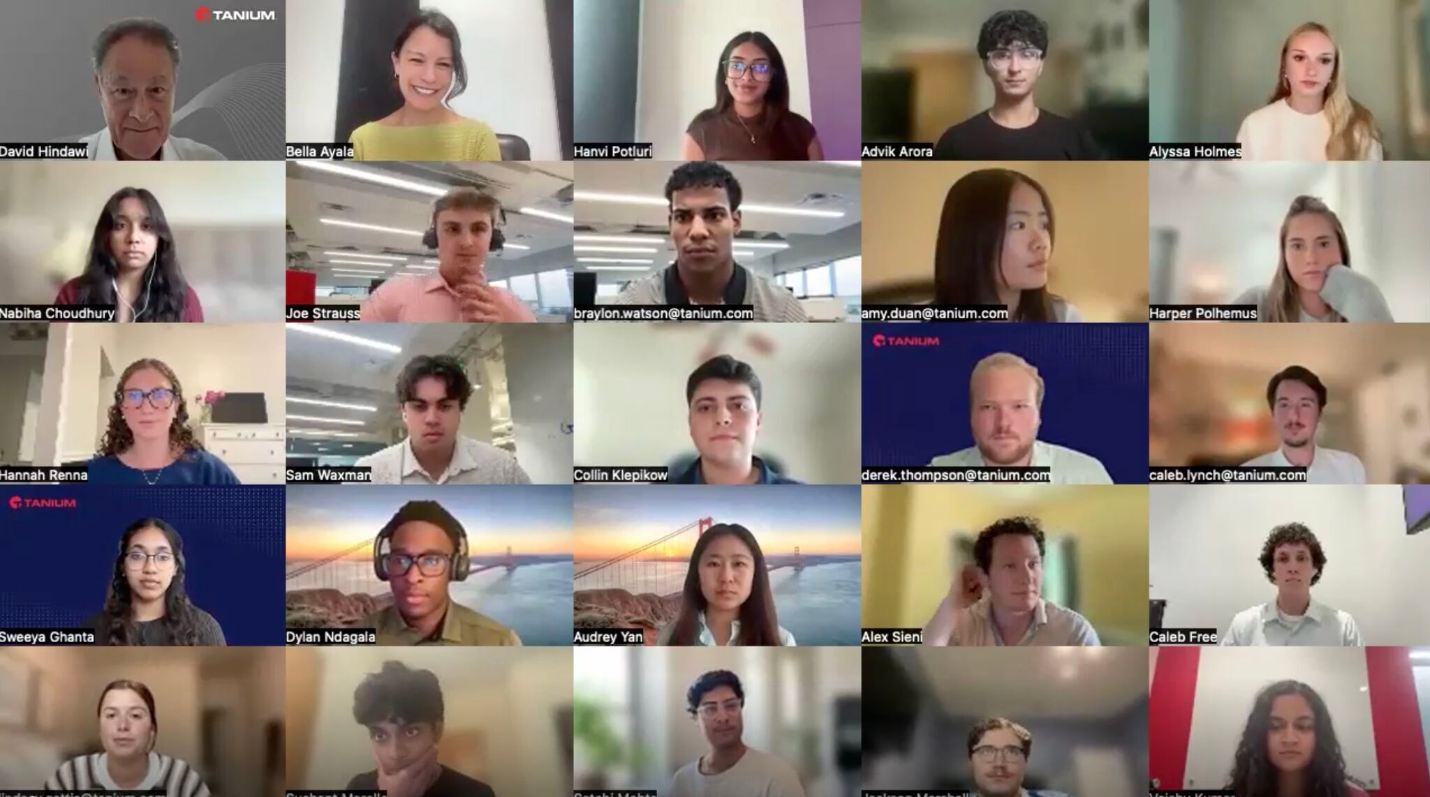 Réunion des stagiaires d’été 2026 avec David Hindawi, cofondateur et président émérite de Tanium