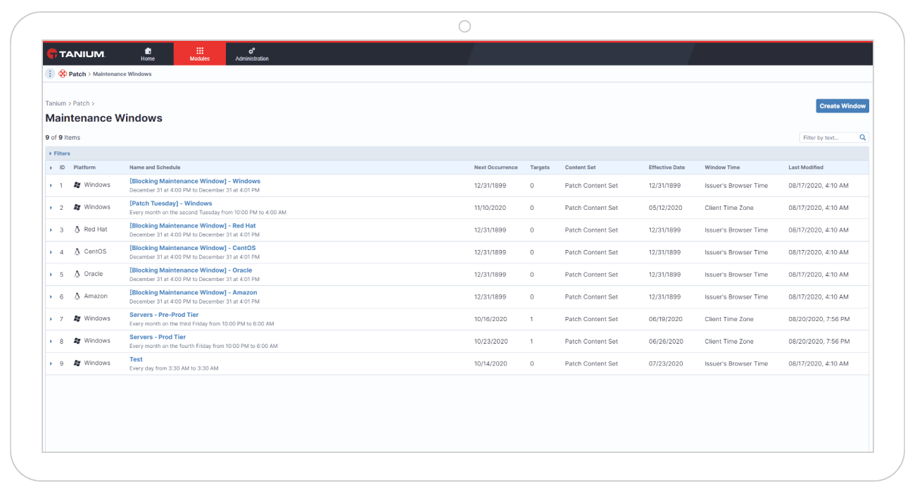 Planification et workflows d’application de correctifs personnalisés