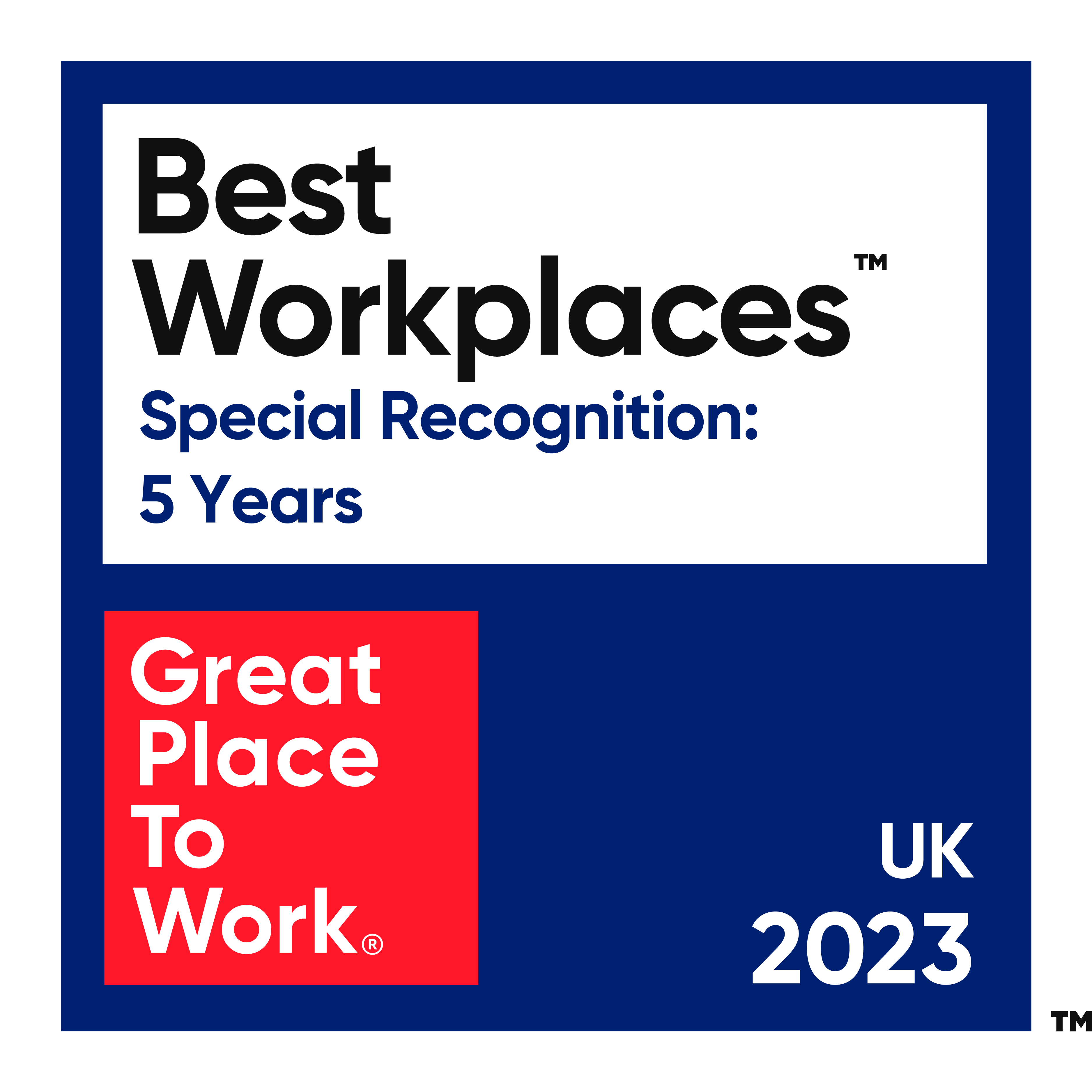 Great Place To Work UK 2023 badge